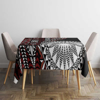 Red Tongan Ngatu Fonulei Pattern Tablecloth