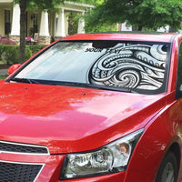 Hawaii and Japanese Culture Personalised Auto Sun Shade With Polynesian Tribal Tattoo Style - Polynesian Pride
