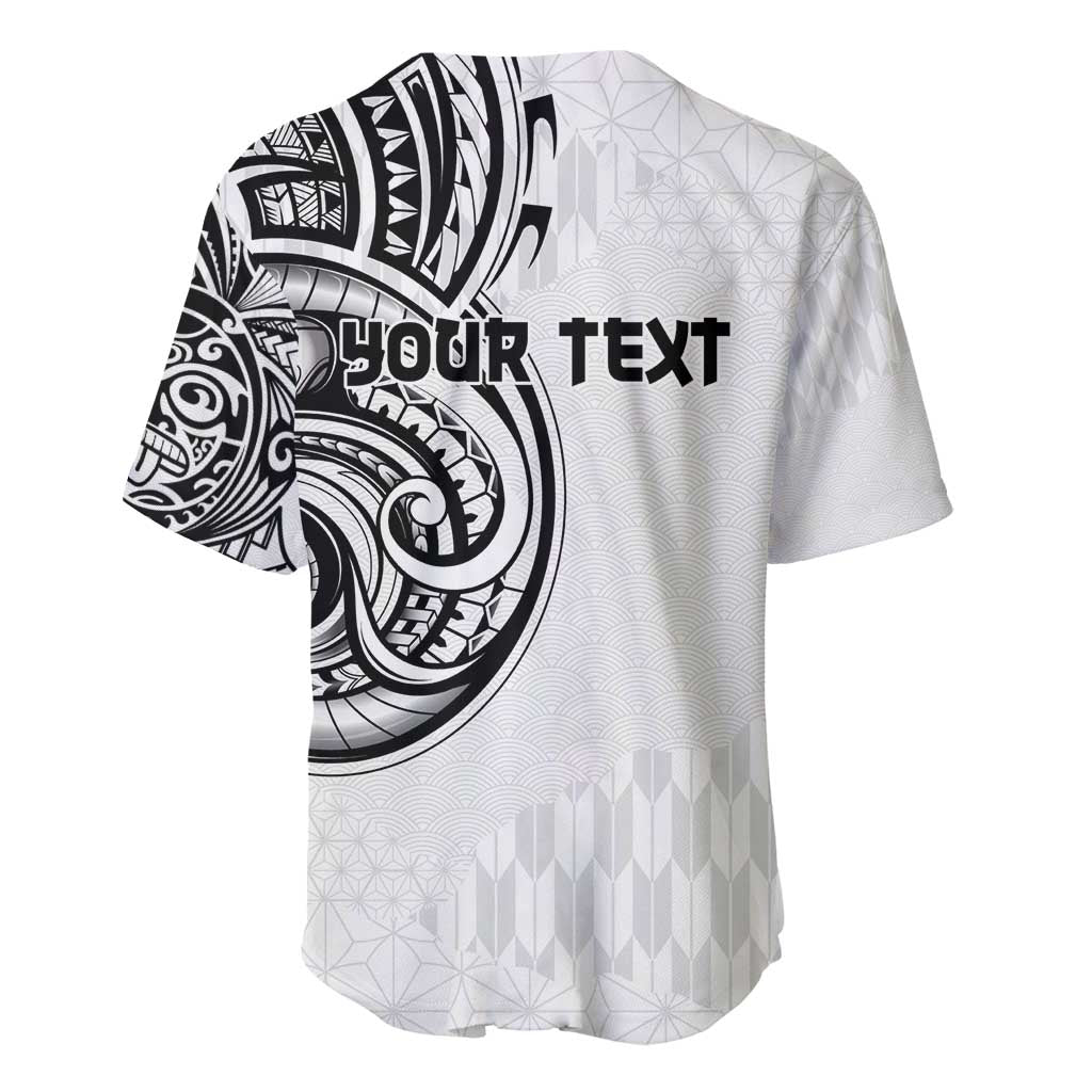 Hawaii and Japanese Culture Personalised Baseball Jersey With Polynesian Tribal Tattoo Style LT9 - Polynesian Pride