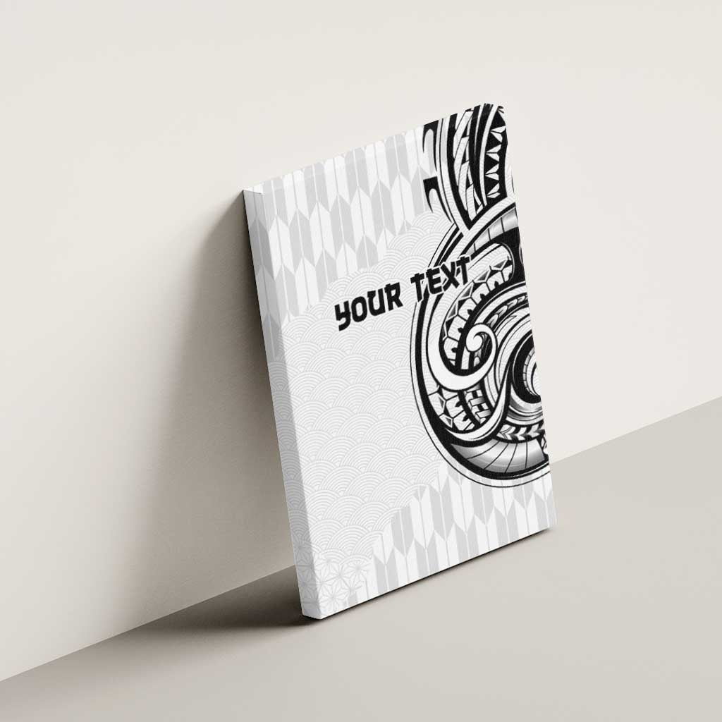 Hawaii and Japanese Culture Personalised Canvas Wall Art With Polynesian Tribal Tattoo Style