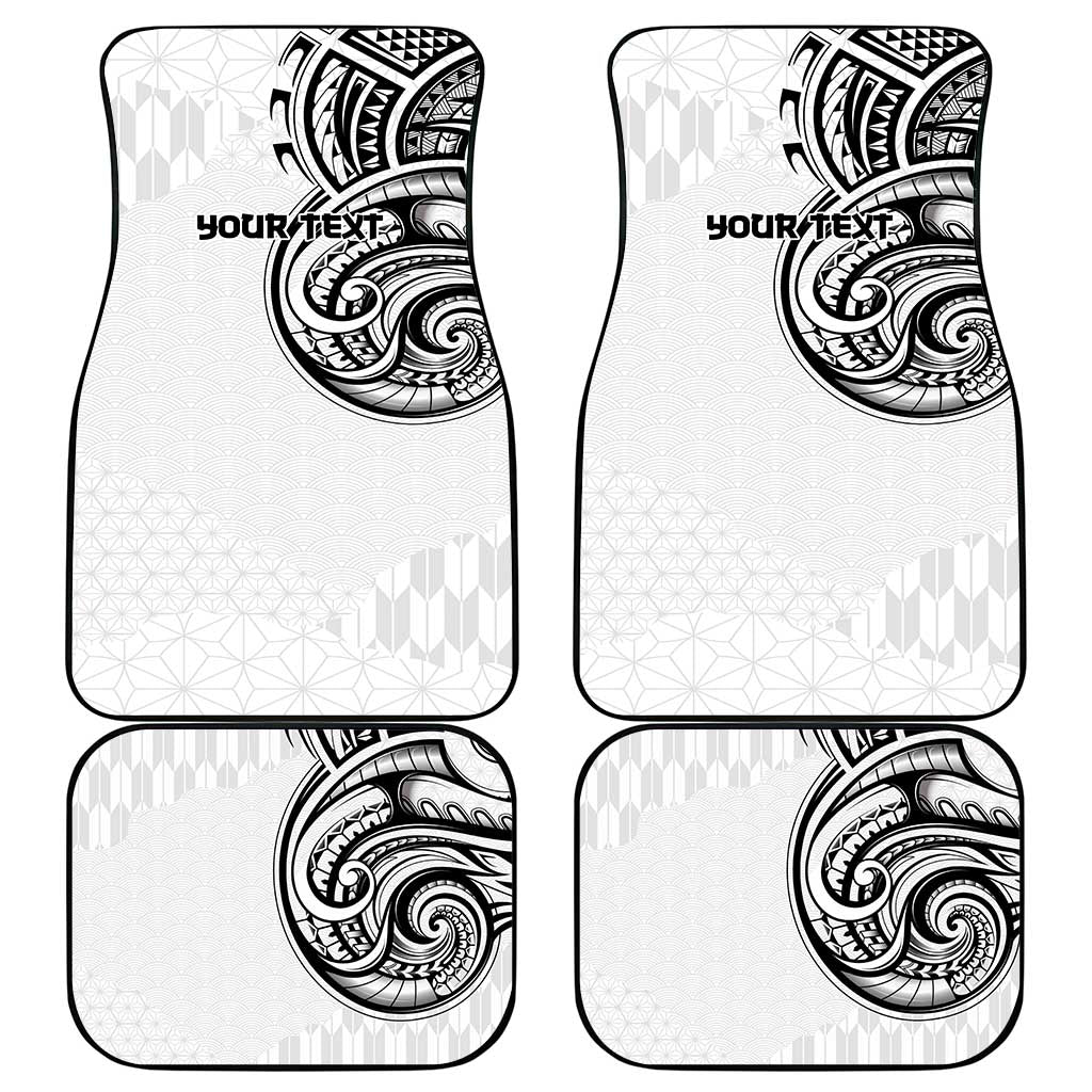 Hawaii and Japanese Culture Personalised Car Mats With Polynesian Tribal Tattoo Style