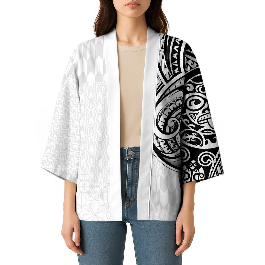 Hawaii and Japanese Culture Personalised Kimono With Polynesian Tribal Tattoo Style - Polynesian Pride