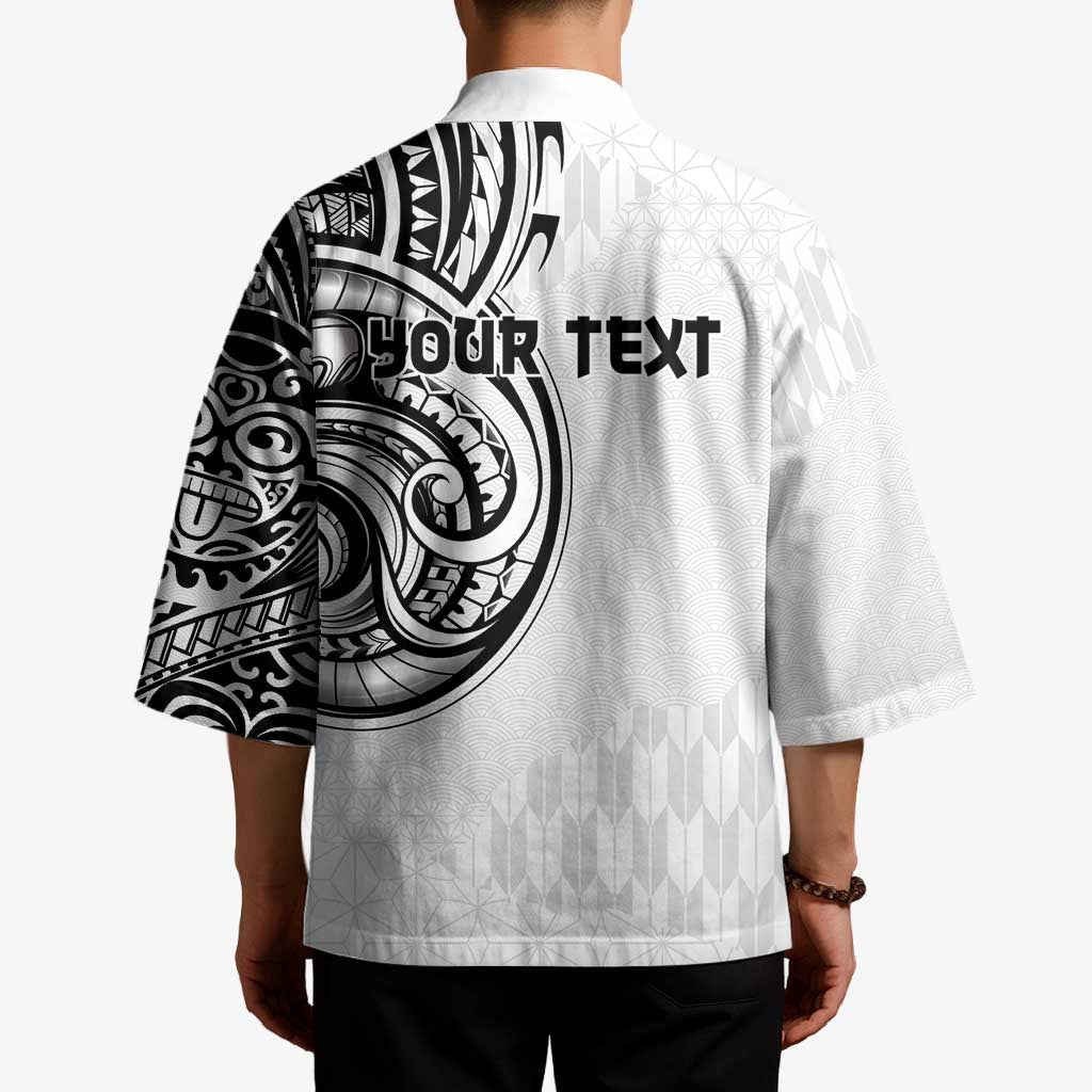 Hawaii and Japanese Culture Personalised Kimono With Polynesian Tribal Tattoo Style - Polynesian Pride