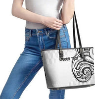 Hawaii and Japanese Culture Personalised Leather Tote Bag With Polynesian Tribal Tattoo Style LT9 - Polynesian Pride
