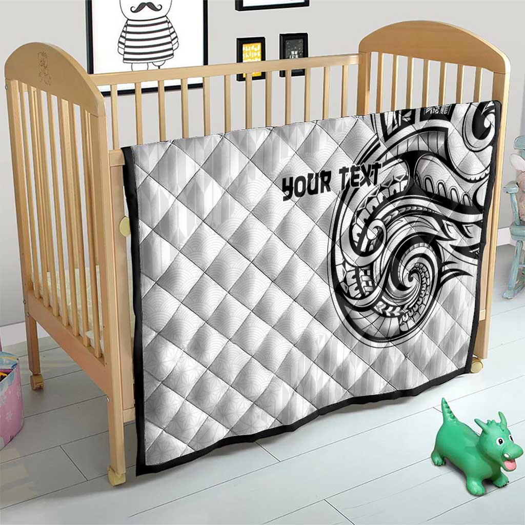 Hawaii and Japanese Culture Personalised Quilt With Polynesian Tribal Tattoo Style