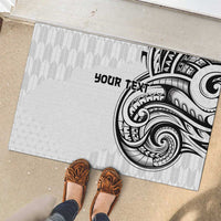Hawaii and Japanese Culture Personalised Rubber Doormat With Polynesian Tribal Tattoo Style LT9 - Polynesian Pride
