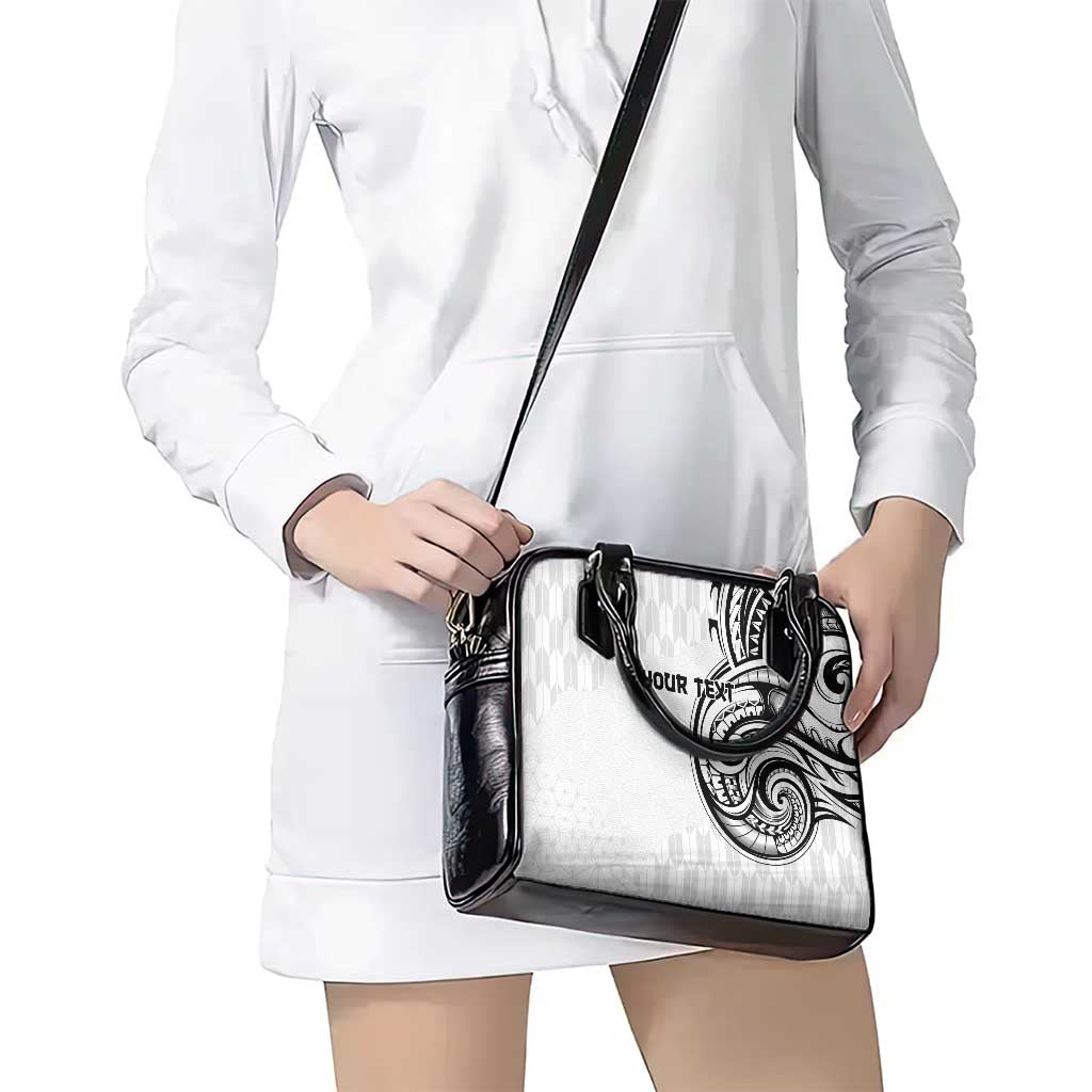 Hawaii and Japanese Culture Personalised Shoulder Handbag With Polynesian Tribal Tattoo Style