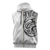 Hawaii and Japanese Culture Personalised Sleeveless Zip Hoodie With Polynesian Tribal Tattoo Style - Polynesian Pride