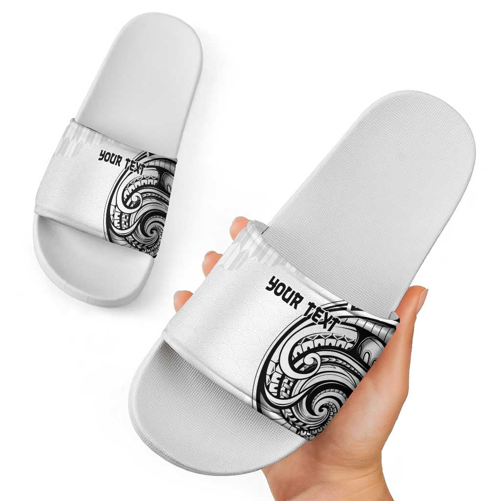 Hawaii and Japanese Culture Personalised Slide Sandals With Polynesian Tribal Tattoo Style LT9 - Polynesian Pride