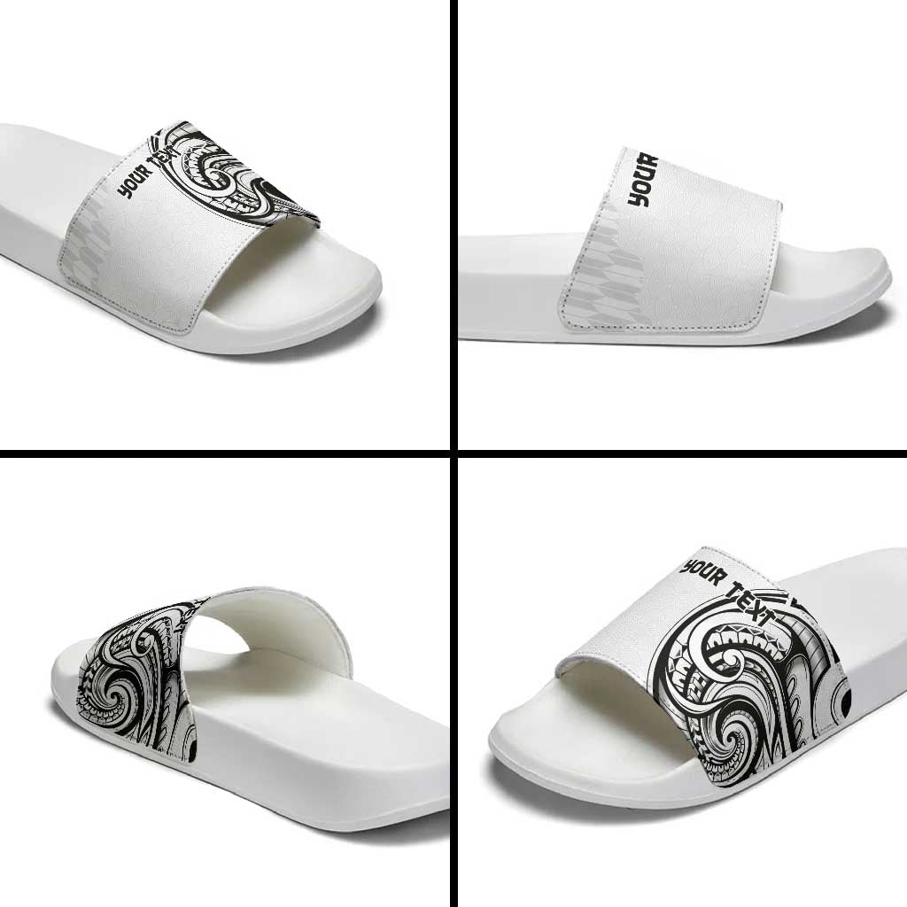 Hawaii and Japanese Culture Personalised Slide Sandals With Polynesian Tribal Tattoo Style LT9 - Polynesian Pride