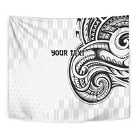 Hawaii and Japanese Culture Personalised Tapestry With Polynesian Tribal Tattoo Style