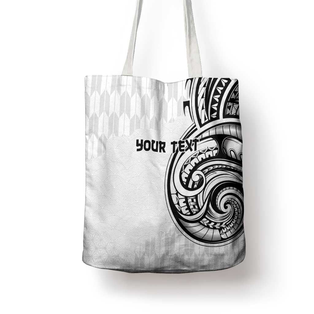 Hawaii and Japanese Culture Personalised Tote Bag With Polynesian Tribal Tattoo Style LT9 - Polynesian Pride