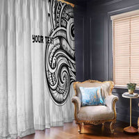 Hawaii and Japanese Culture Personalised Window Curtain With Polynesian Tribal Tattoo Style LT9 - Polynesian Pride