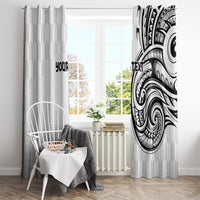 Hawaii and Japanese Culture Personalised Window Curtain With Polynesian Tribal Tattoo Style LT9 - Polynesian Pride