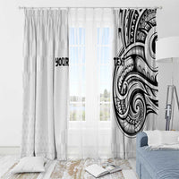 Hawaii and Japanese Culture Personalised Window Curtain With Polynesian Tribal Tattoo Style LT9 - Polynesian Pride