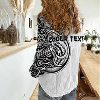 Hawaii and Japanese Culture Personalised Women Casual Shirt With Polynesian Tribal Tattoo Style