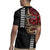Hawaii and Japanese Oni Mask Personalised Rugby Jersey Kakau Pattern Dark Art Style