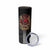 Hawaii and Japanese Oni Mask Personalised Skinny Tumbler Kakau Pattern Dark Art Style