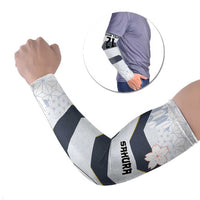 Japan Pacific Rugby 2022-23 Custom Arm Sleeves Black Sakura Japanese Wave Pattern - Polynesian Pride