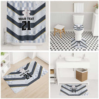 Japan Pacific Rugby 2022-23 Custom Bathroom Set Black Sakura Japanese Wave Pattern - Polynesian Pride