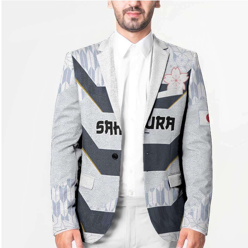 Japan Pacific Rugby 2022-23 Custom Blazer Black Sakura Japanese Wave Pattern LT9 - Polynesian Pride