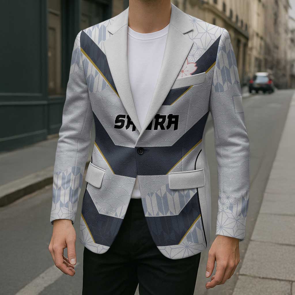 Japan Pacific Rugby 2022-23 Custom Blazer Black Sakura Japanese Wave Pattern LT9 - Polynesian Pride