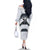 Japan Pacific Rugby 2022-23 Custom Family Matching Off The Shoulder Long Sleeve Dress and Hawaiian Shirt Black Sakura Japanese Wave Pattern