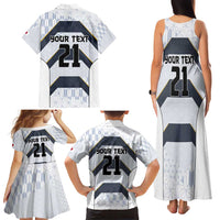 Japan Pacific Rugby 2022-23 Custom Family Matching Tank Maxi Dress and Hawaiian Shirt Black Sakura Japanese Wave Pattern