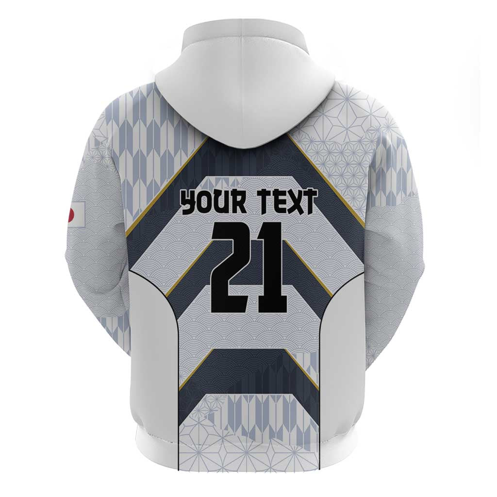 Japan Pacific Rugby 2022-23 Custom Hoodie Black Sakura Japanese Wave Pattern