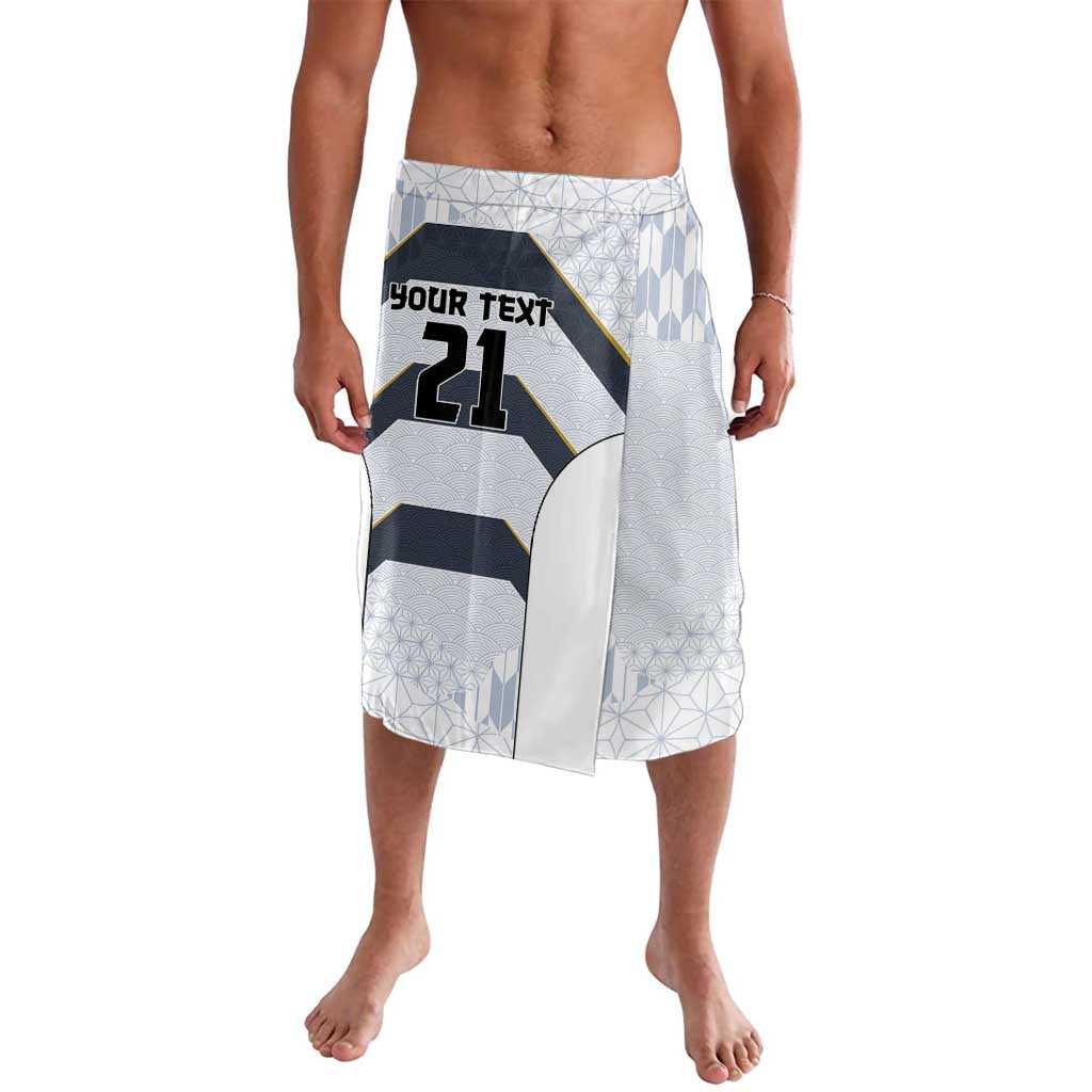 Japan Pacific Rugby 2022-23 Custom Lavalava Black Sakura Japanese Wave Pattern