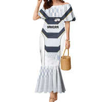 Japan Pacific Rugby 2022-23 Custom Mermaid Dress Black Sakura Japanese Wave Pattern