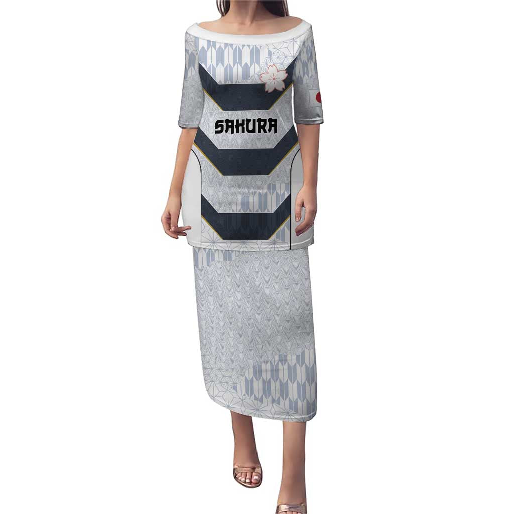 Japan Pacific Rugby 2022-23 Custom Puletasi Black Sakura Japanese Wave Pattern