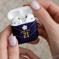 Japan Pacific Rugby 2022-23 Custom AirPods Case Blue Sakura Japanese Wave Pattern - Polynesian Pride