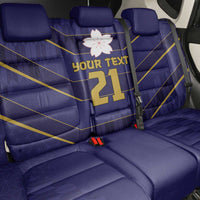 Japan Pacific Rugby 2022-23 Custom Back Car Seat Cover Blue Sakura Japanese Wave Pattern