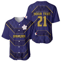 Japan Pacific Rugby 2022-23 Custom Baseball Jersey Blue Sakura Japanese Wave Pattern LT9 - Polynesian Pride