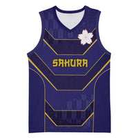 Japan Pacific Rugby 2022-23 Custom Basketball Jersey Blue Sakura Japanese Wave Pattern - Polynesian Pride