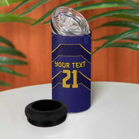Japan Pacific Rugby 2022-23 Custom 4 in 1 Can Cooler Tumbler Blue Sakura Japanese Wave Pattern LT9 - Polynesian Pride
