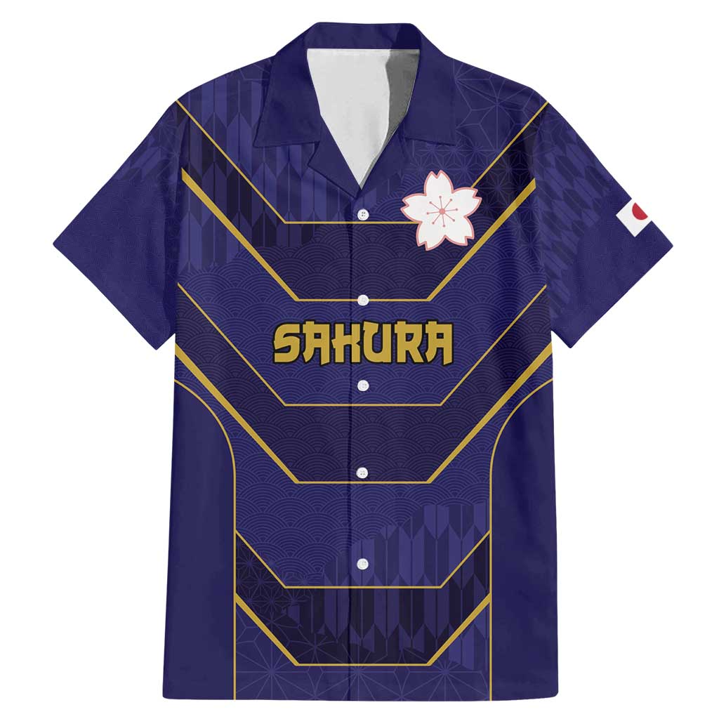 Japan Pacific Rugby 2022-23 Custom Family Matching Mermaid Dress and Hawaiian Shirt Blue Sakura Japanese Wave Pattern