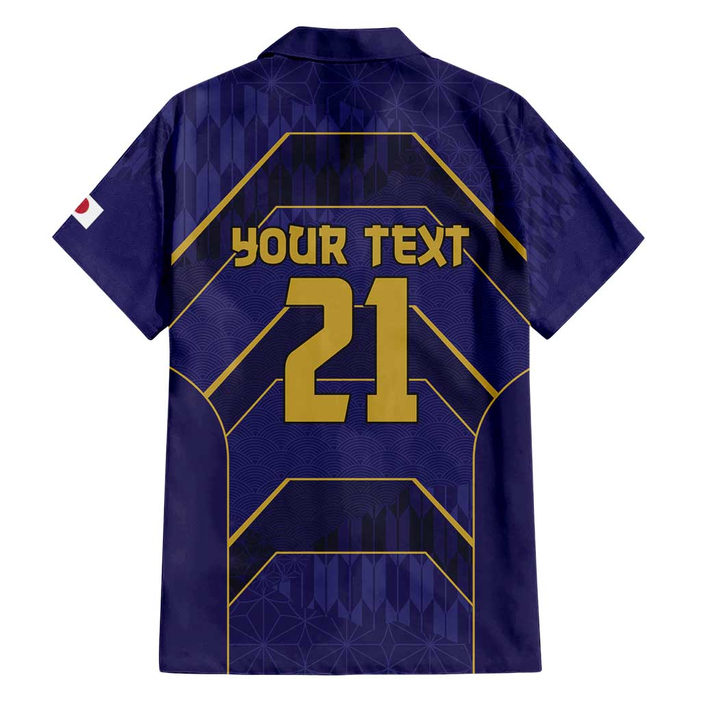 Japan Pacific Rugby 2022-23 Custom Hawaiian Shirt Blue Sakura Japanese Wave Pattern