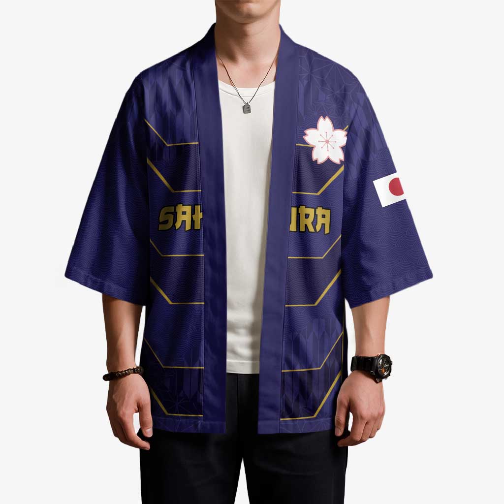 Japan Pacific Rugby 2022-23 Custom Kimono Blue Sakura Japanese Wave Pattern - Polynesian Pride