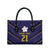 Japan Pacific Rugby 2022-23 Custom Leather Bag Blue Sakura Japanese Wave Pattern - Polynesian Pride