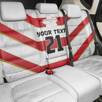 Japan Pacific Rugby 2022-23 Custom Back Car Seat Cover Red Sakura Japanese Wave Pattern