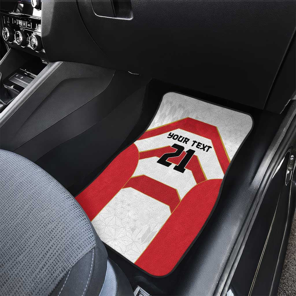 Japan Pacific Rugby 2022-23 Custom Car Mats Red Sakura Japanese Wave Pattern LT9 - Polynesian Pride