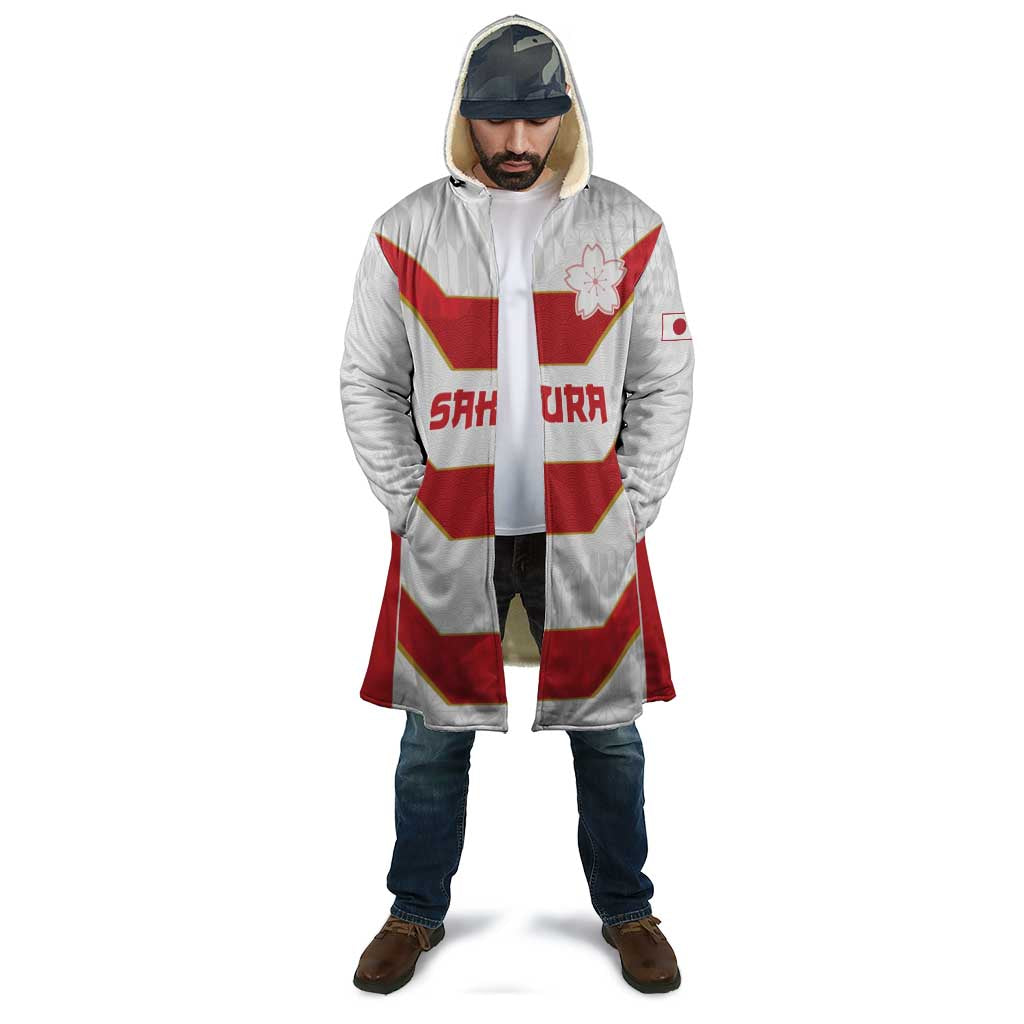 Japan Pacific Rugby 2022-23 Custom Cloak Red Sakura Japanese Wave Pattern - Polynesian Pride