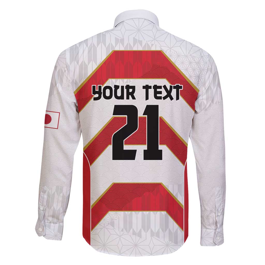 Japan Pacific Rugby 2022-23 Custom Family Matching Puletasi and Hawaiian Shirt Red Sakura Japanese Wave Pattern