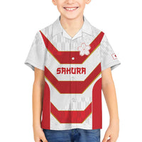 Japan Pacific Rugby 2022-23 Custom Family Matching Summer Maxi Dress and Hawaiian Shirt Red Sakura Japanese Wave Pattern