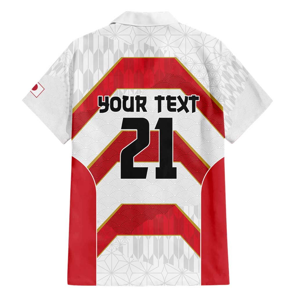 Japan Pacific Rugby 2022-23 Custom Hawaiian Shirt Red Sakura Japanese Wave Pattern