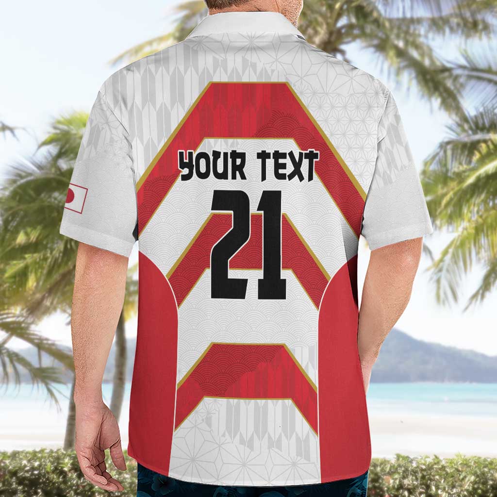 Japan Pacific Rugby 2022-23 Custom Hawaiian Shirt Red Sakura Japanese Wave Pattern