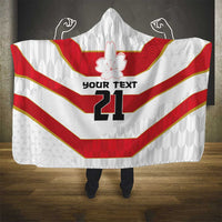 Japan Pacific Rugby 2022-23 Custom Hooded Blanket Red Sakura Japanese Wave Pattern
