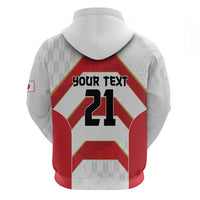 Japan Pacific Rugby 2022-23 Custom Hoodie Red Sakura Japanese Wave Pattern